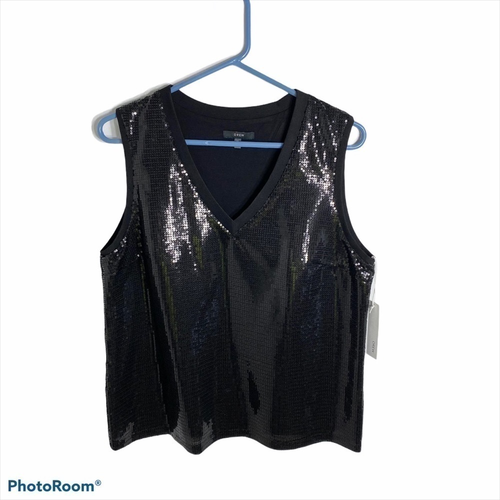 Drew Sequin Tank Top V-neck NWT Women’s Medium